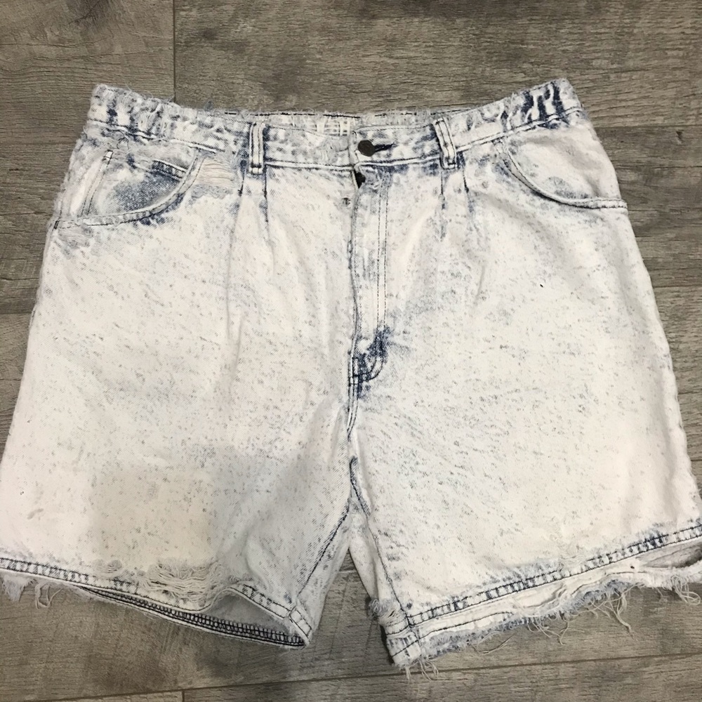 Vintage 90s Blue Wash Denim Shorts Size 36